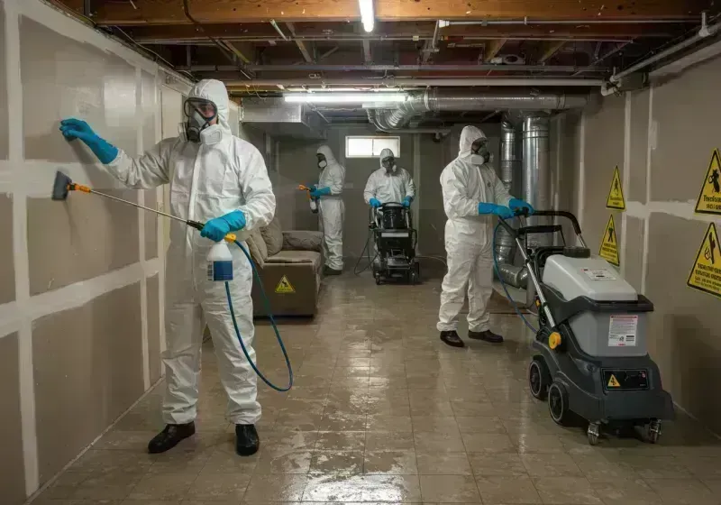 Basement Moisture Removal and Structural Drying process in Cave Spring, VA